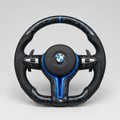 Volant BMW Série F – Carbone Forgé Paillettes Bleu